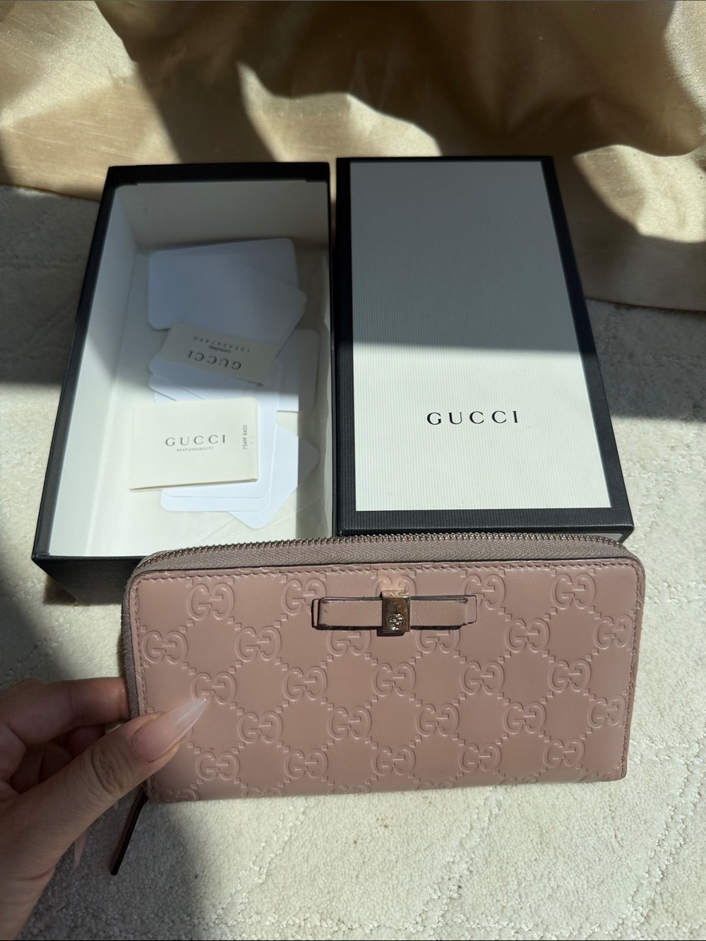 Gucci Pink Bow Wallet